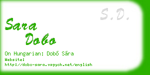 sara dobo business card