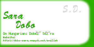 sara dobo business card